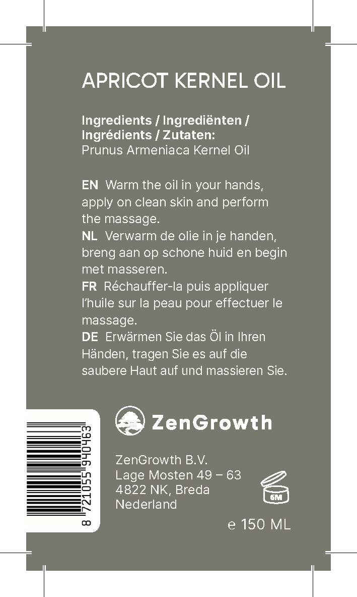 ZenGrowth 100% Natural Apricot Kernel Oil 150ml