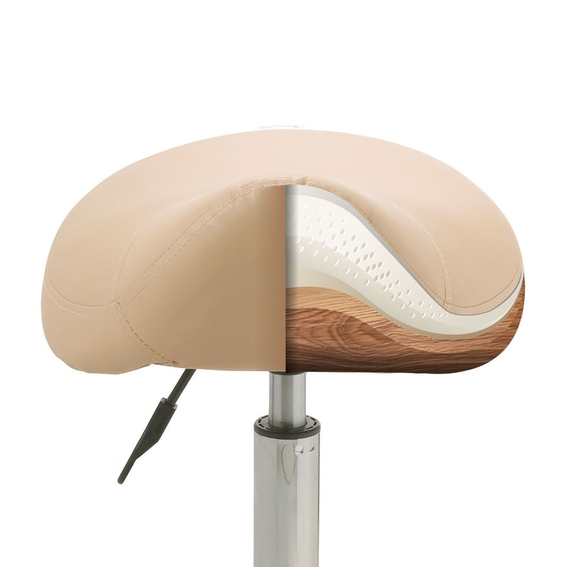 ZenGrowth Saddle Stool Beige with Plastic Frame