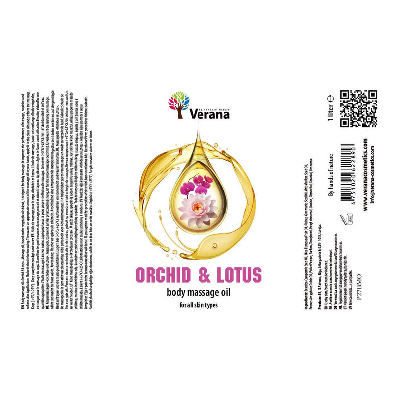 Verana 100% Natural Orchid Lotus Massage Oil 1l