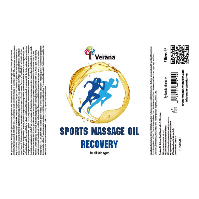 Verana 100% Natural Sports & Recovery Massage Oil 5L