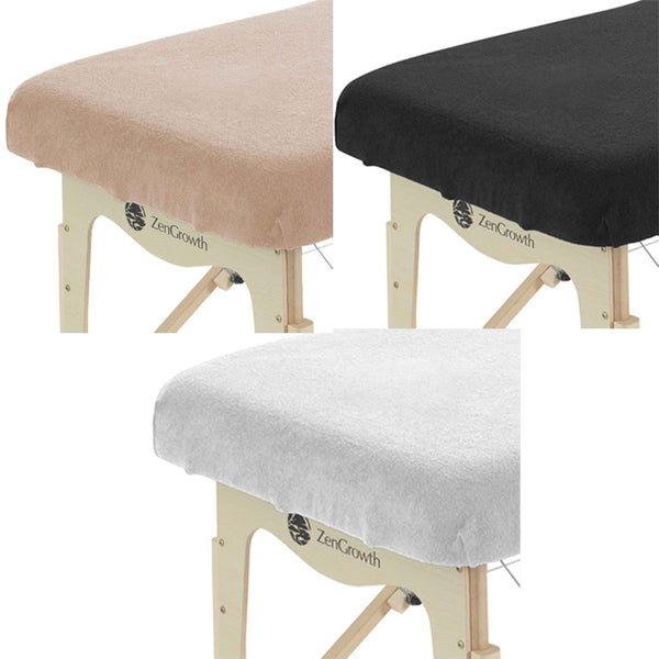 Second Chance Terrycloth Fitted Sheet Set without Cutout Light Brown + Light Blue + Chocolate Brown + Vanilla