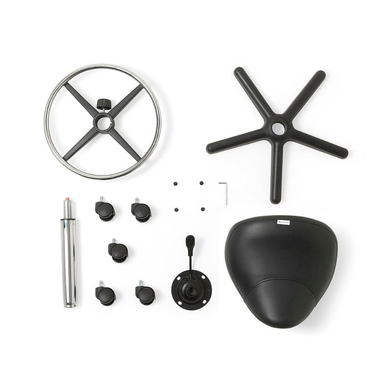 ZenGrowth Saddle Stool Black with Plastic Frame