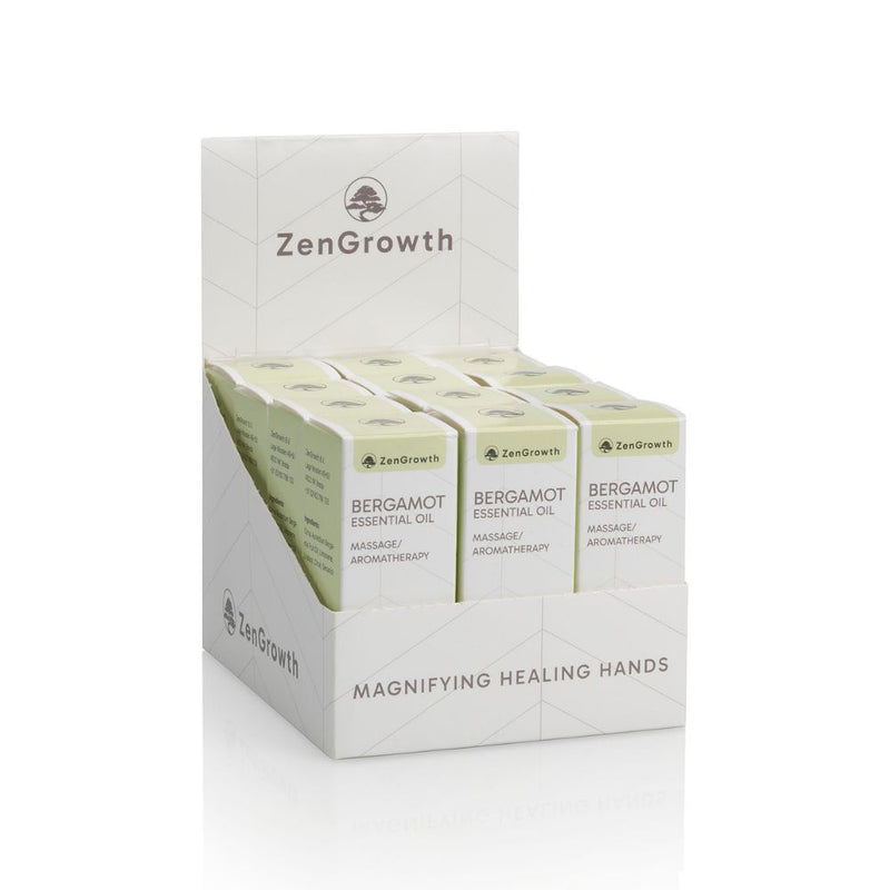 ZENGROWTH Organic Essential Oil Bergamot Display 12 bottles
