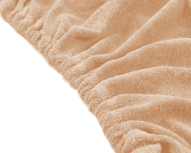 Second chance set of 3 Terry cloth fitted sheet massage table light brown with recess