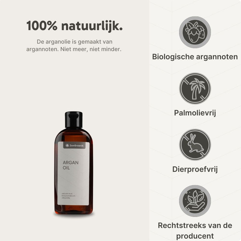 ZenGrowth 100% Cold-Pressed Organic Argan Oil 150ml