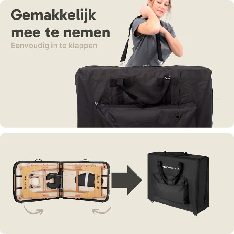 ZENGROWTH Massage Table Gavia Black 71cm