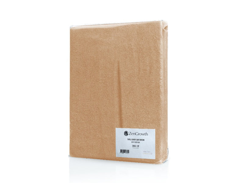 Second chance set of 3 Terry cloth fitted sheet massage table light brown with recess