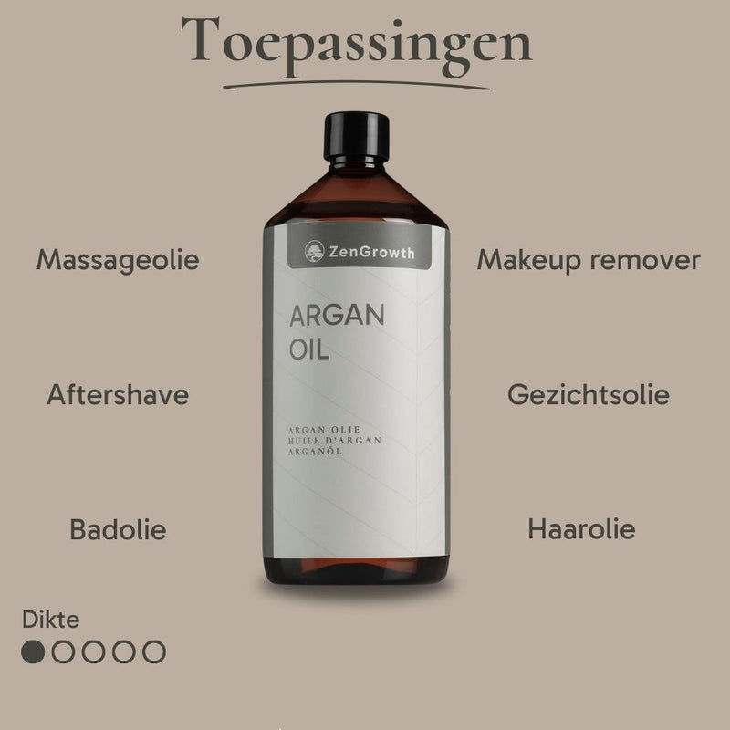 ZenGrowth 100% Organic Cold-Pressed Argan Oil 1 Liter