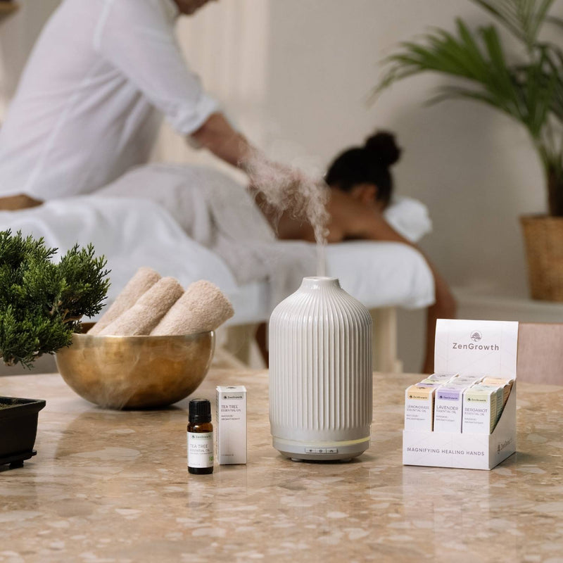 ZENGROWTH Organic Essential Oil Pine Display including 12 bottles