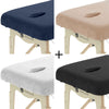 Second chance set Terrycloth Fitted Sheets Massage Table with Cutout White + Light Brown + Chocolate Brown + Light Blue