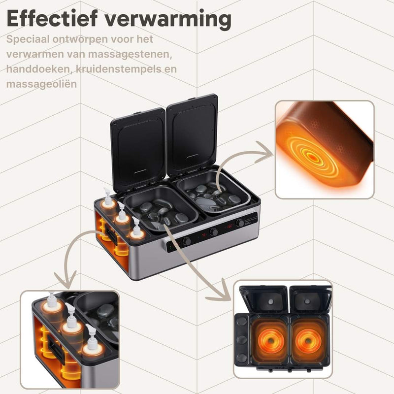 Second chance 4 in 1 Hotstone heater 12 liters with oil warmer