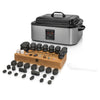 Hot Stone Set: 17L Heater with Display + 64 Stones
