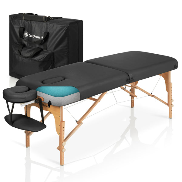 Second chance ZENGROWTH Massage table Gavia Black 70cm
