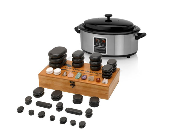 Hotstone set 17l heater with display + 60 stones