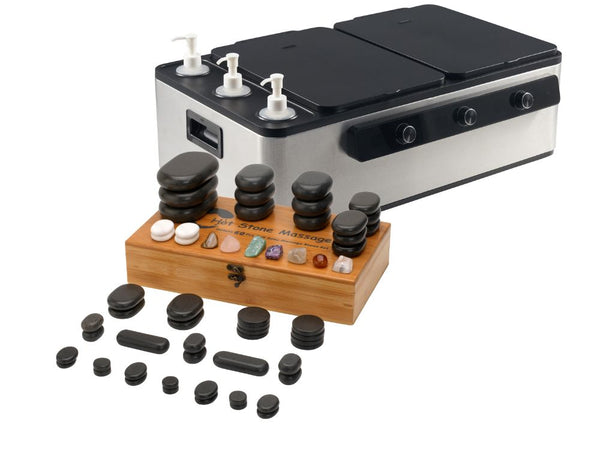 Hotstone set 17l heater with display + 60 stones