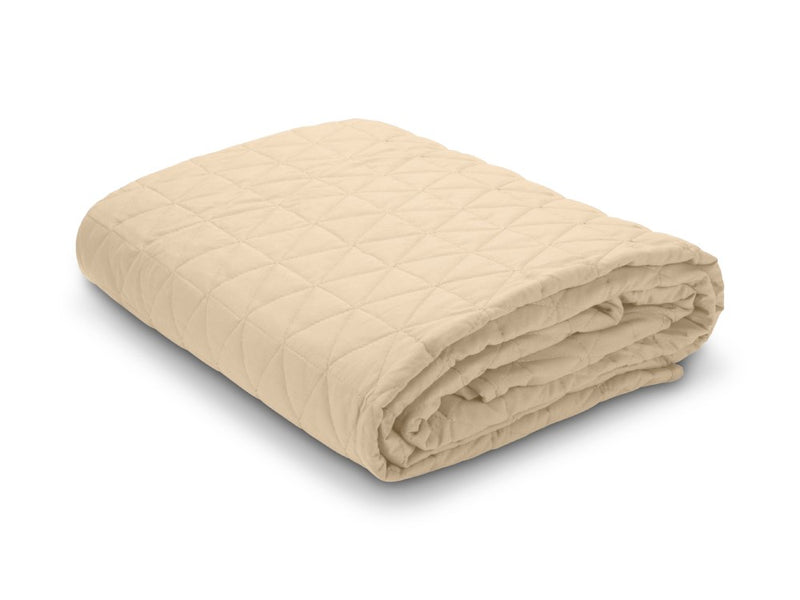 Microfiber Quilted Cover Blanket Beige 150 x 230cm