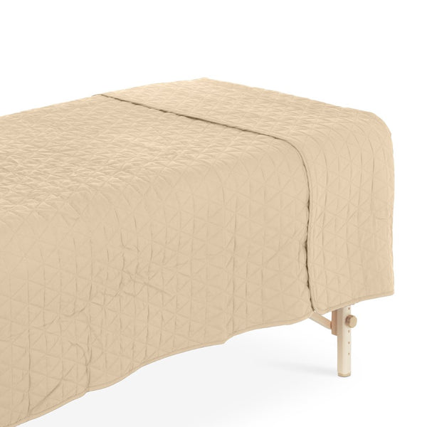Microfiber Quilted Cover Blanket Beige 150 x 230cm