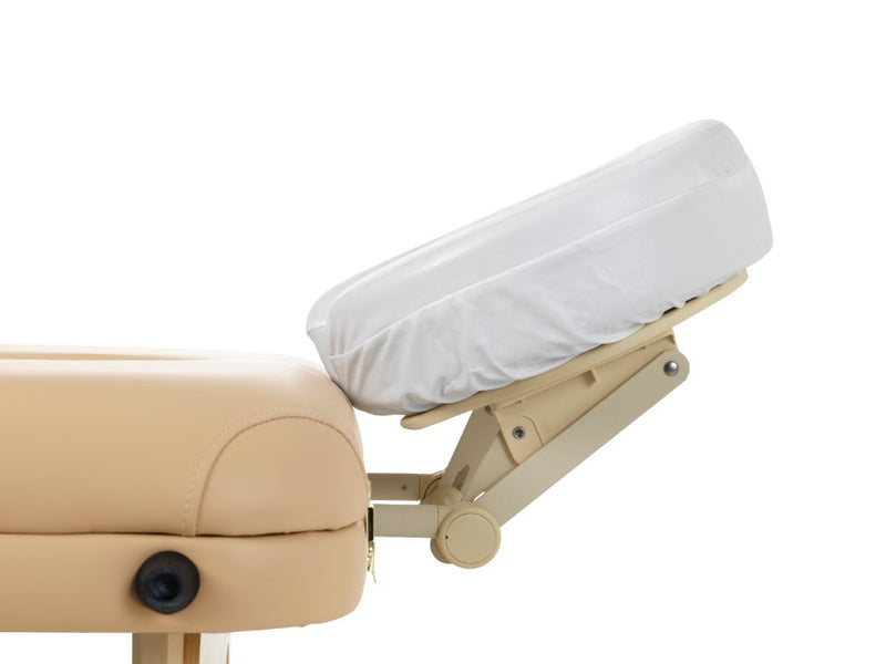 2x Oil-Resistant Headrest Cover White