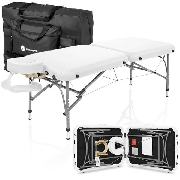 Second Chance ZENGROWTH Folding Massage Table Artarmon White 63.5cm