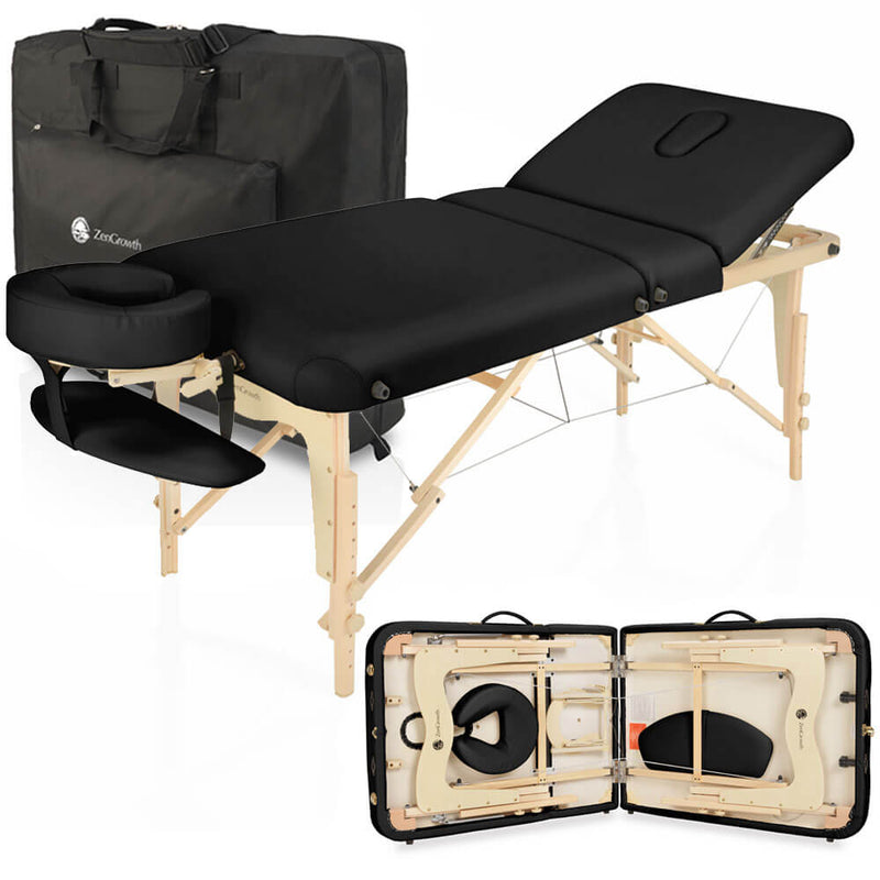 Second Chance ZENGROWTH Folding Massage Table Nimman Black 71cm