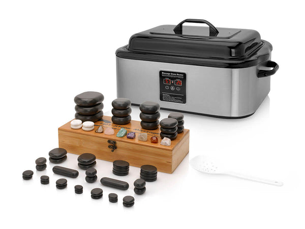 Hotstone set 17l heater with display + 60 stones
