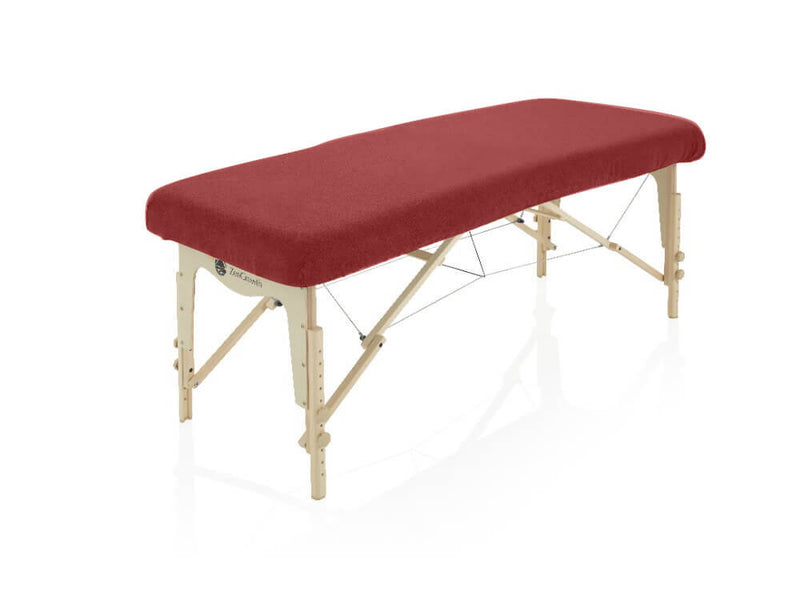 Terrycloth Fitted Sheet Massage Table Dark Red without Cutout