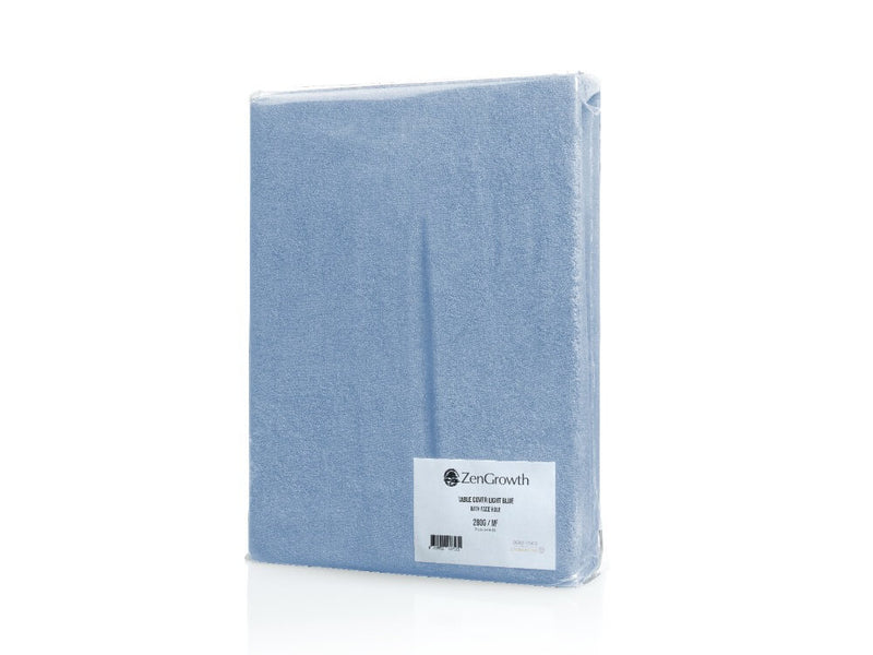 Terry Cloth Fitted Sheet Massage Table Light Blue with Face Cradle